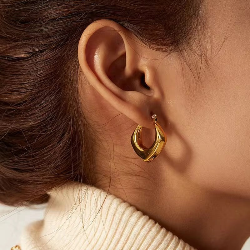 Hollow Statement Hoop Earrings
