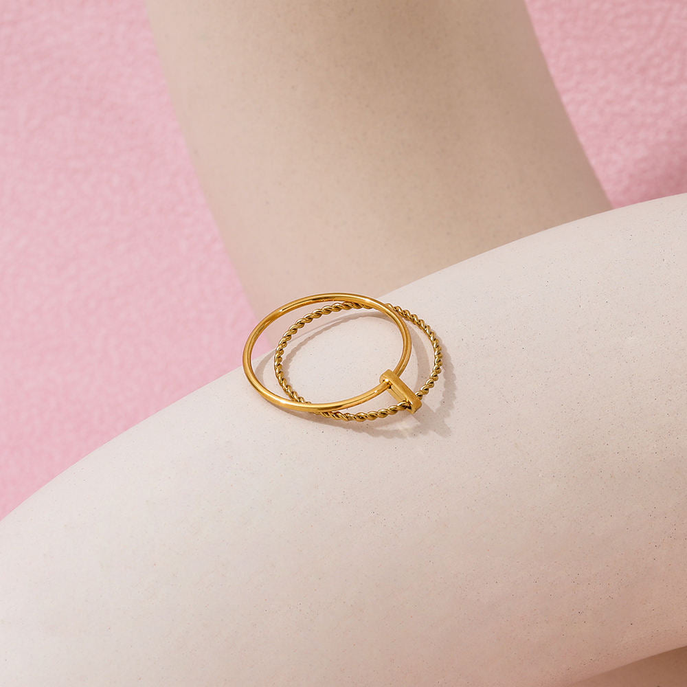 2pc/set Dainty Ring | 18K Gold Plated