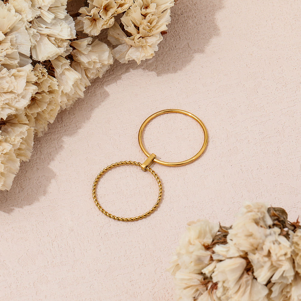 2pc/set Dainty Ring | 18K Gold Plated