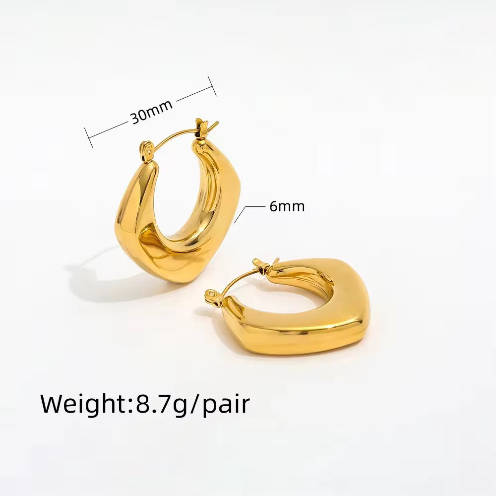 Hollow Statement Hoop Earrings
