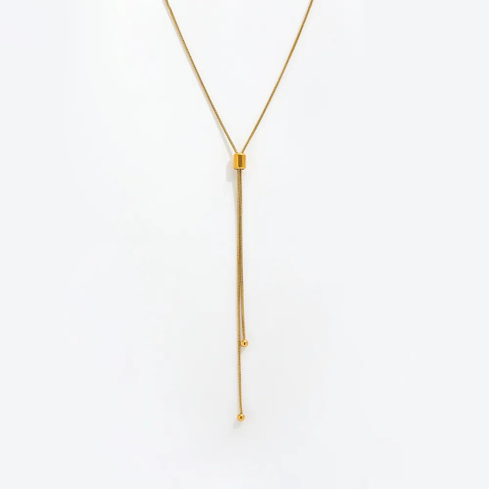 Adjustable Lariat Necklace | 18K Gold Plated