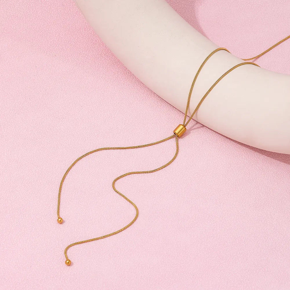 Adjustable Lariat Necklace | 18K Gold Plated
