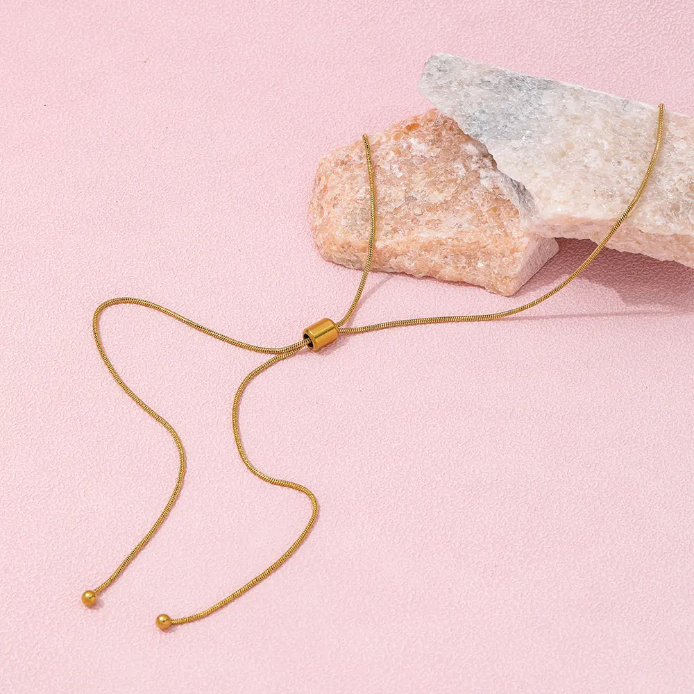 Adjustable Lariat Necklace | 18K Gold Plated