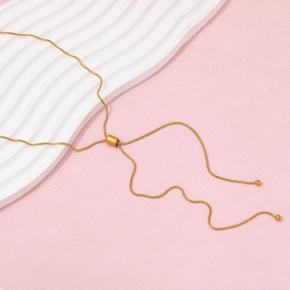 Adjustable Lariat Necklace | 18K Gold Plated