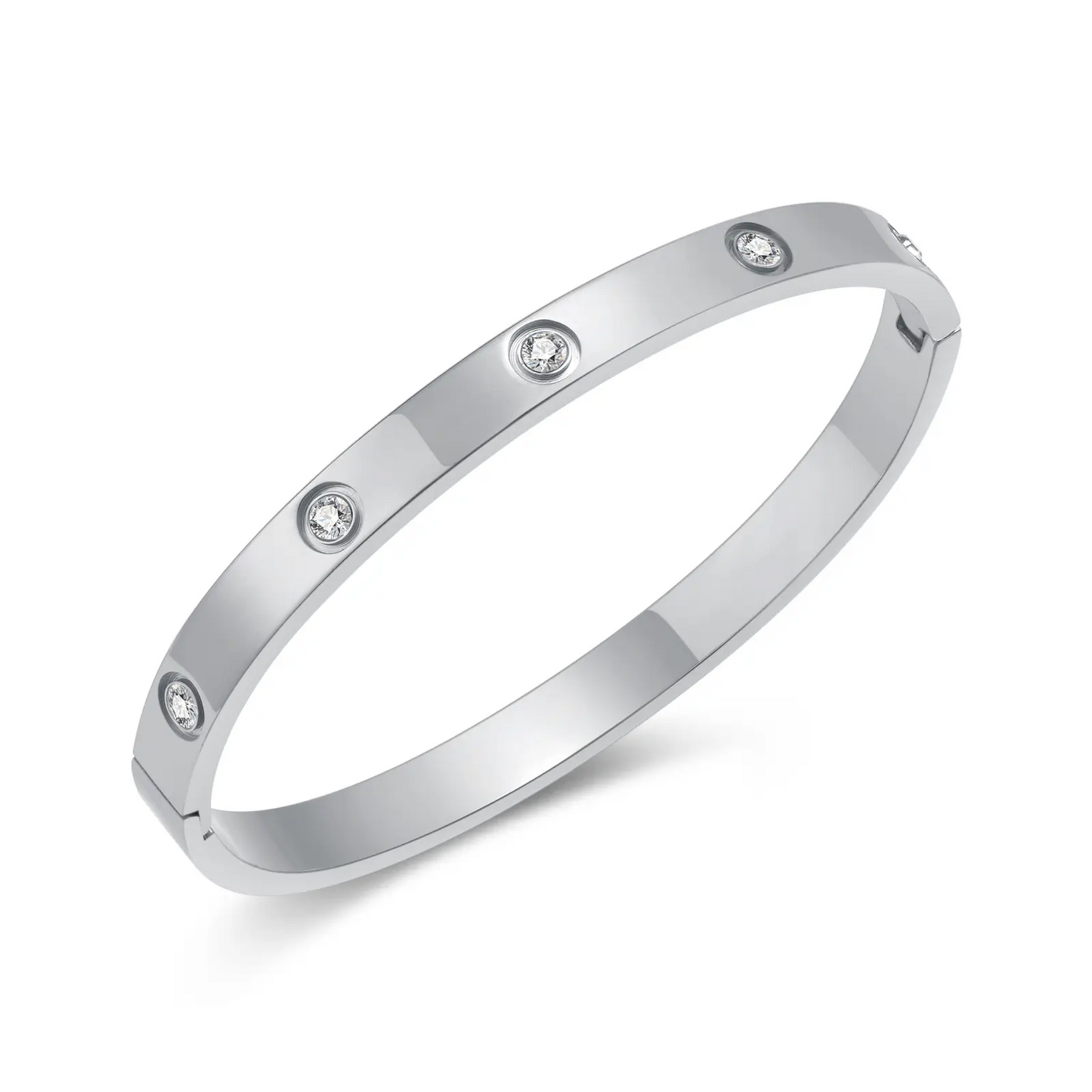 Bangle Bracelet CZ 18K Gold Plated