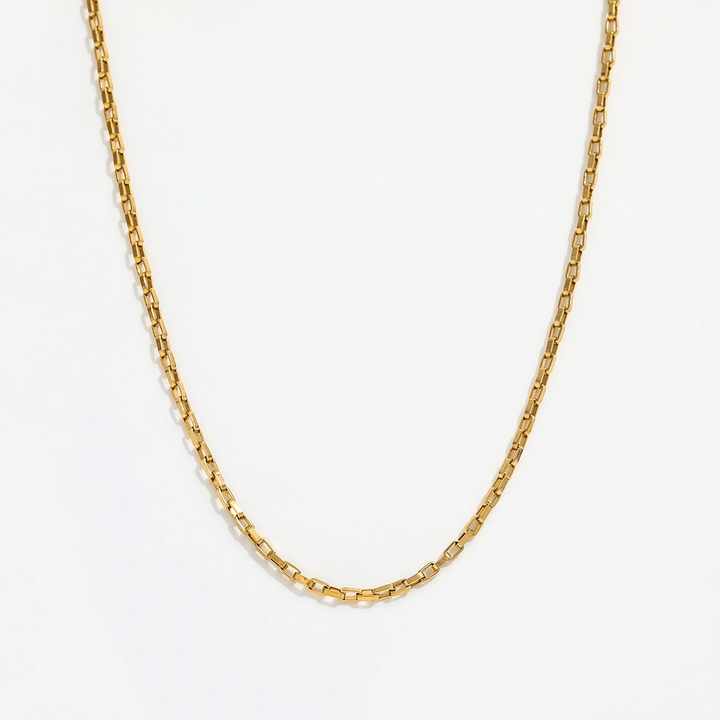 Box Chain Necklace | 18K Gold Plated