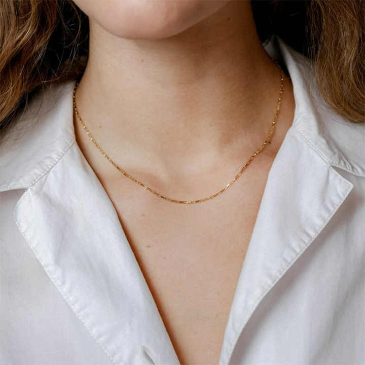 Box Chain Necklace | 18K Gold Plated