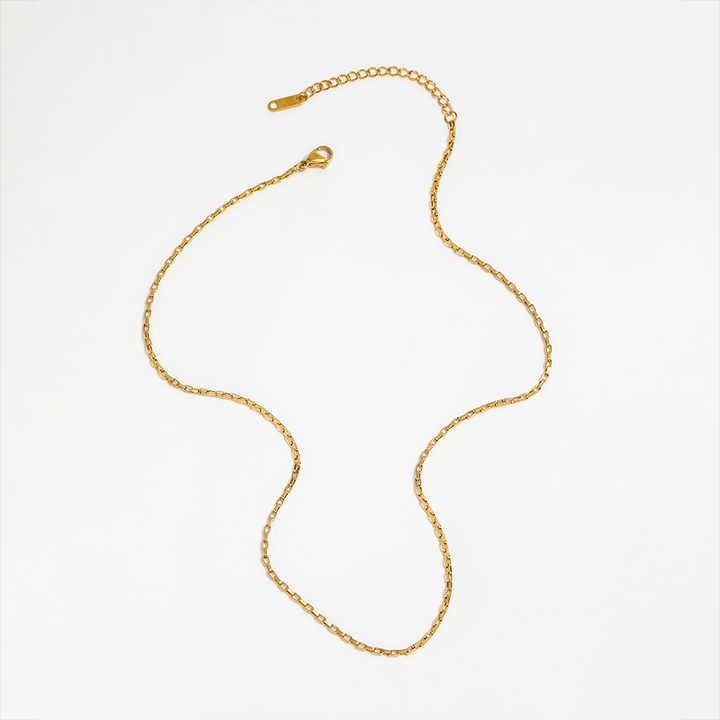 Box Chain Necklace | 18K Gold Plated