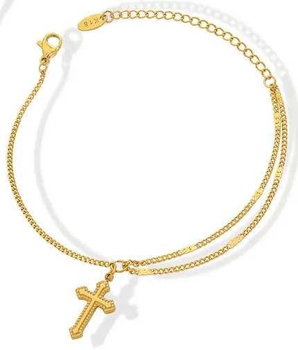 Retro Style Cross Necklace & Bracelet