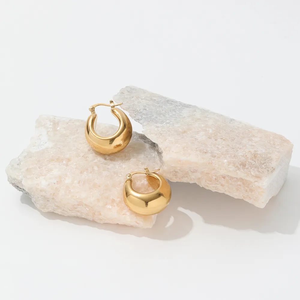Chunky Hoop Earrings | 18K Gold Plated