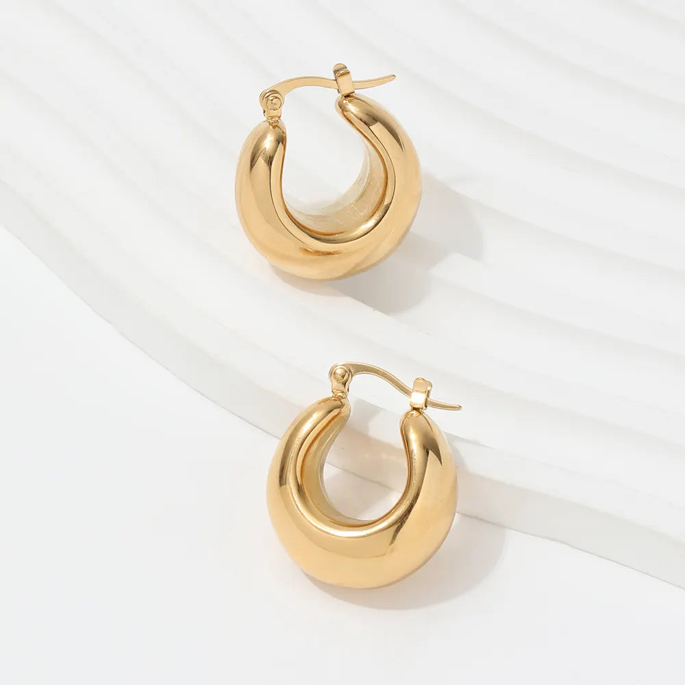 Chunky Hoop Earrings | 18K Gold Plated