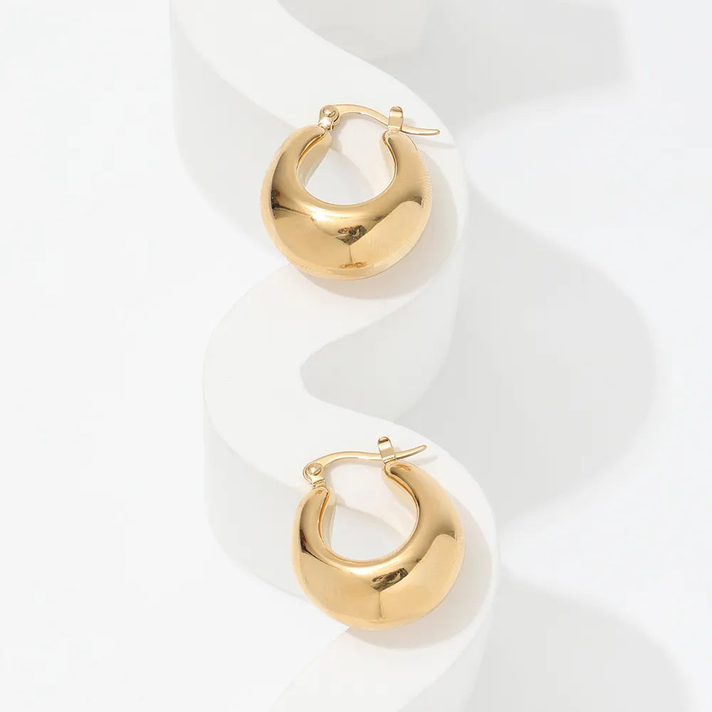 Chunky Hoop Earrings | 18K Gold Plated
