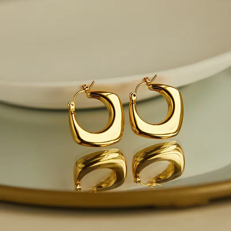 Hollow Statement Hoop Earrings
