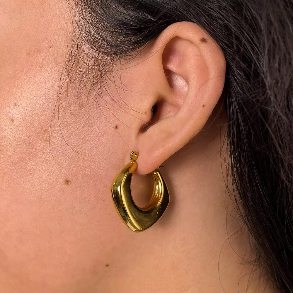 Hollow Statement Hoop Earrings