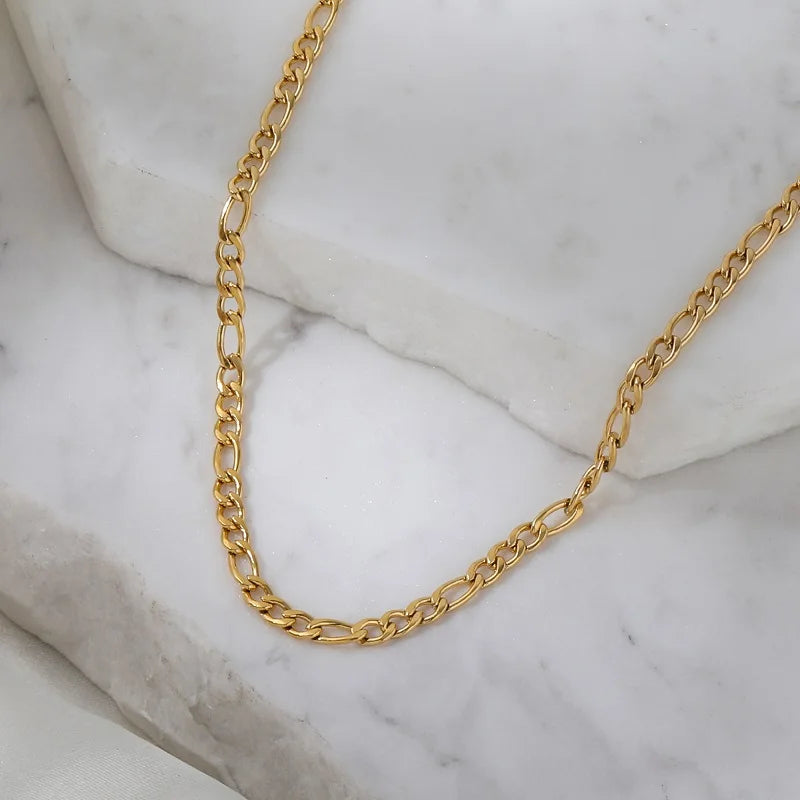 Figaro Chain Necklace | 18K Gold Plated