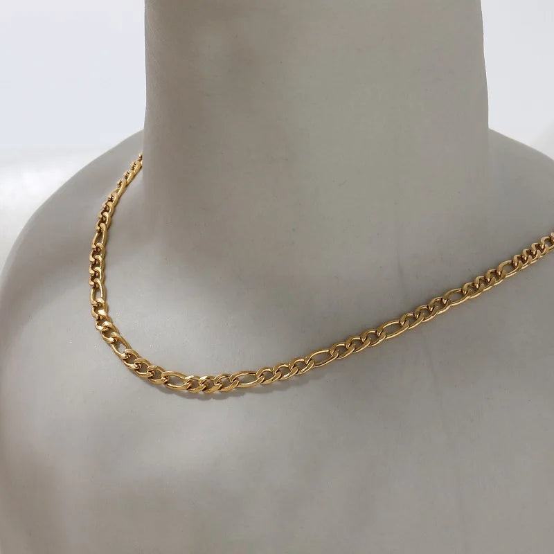 Figaro Chain Necklace | 18K Gold Plated