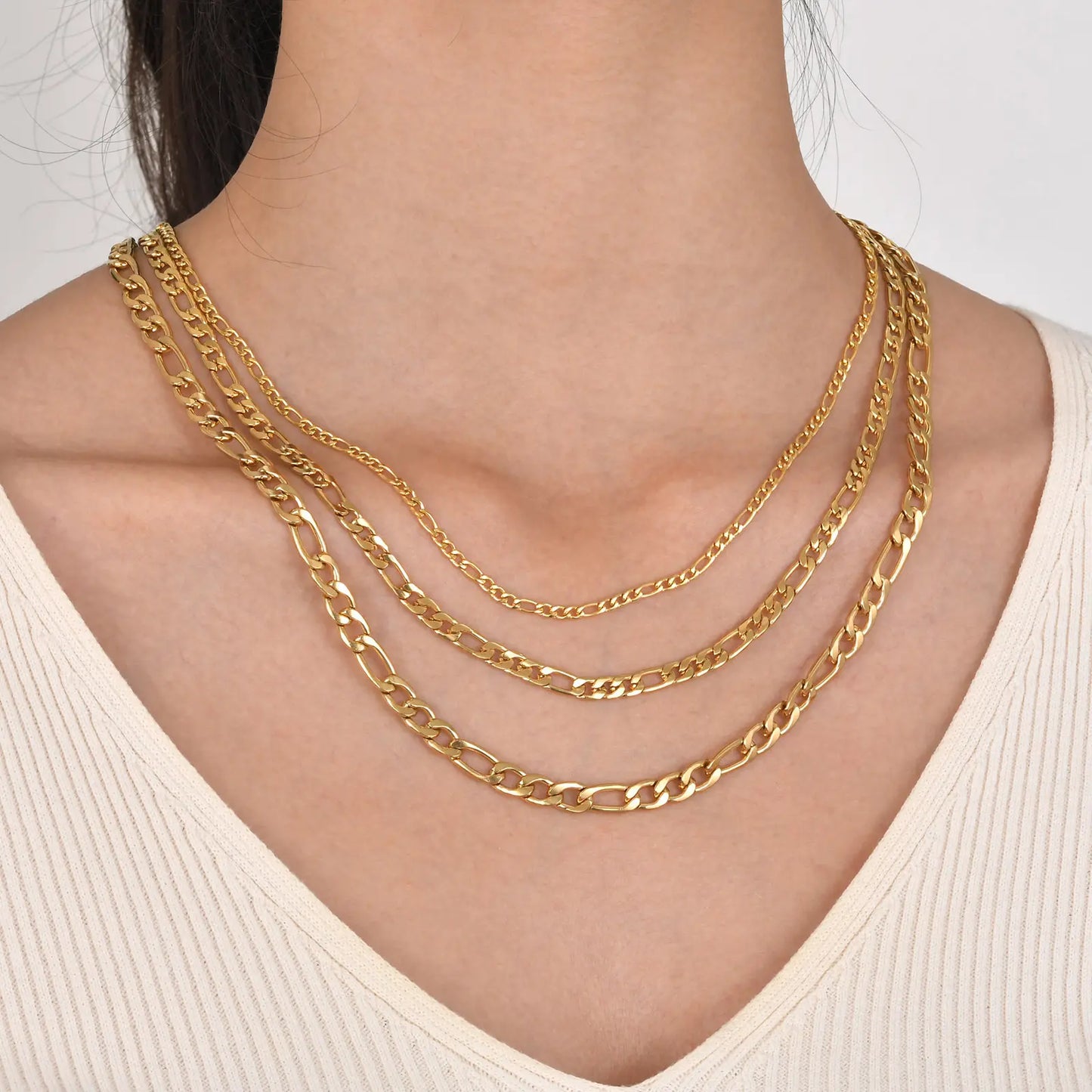 Figaro Chain Necklace | 18K Gold Plated