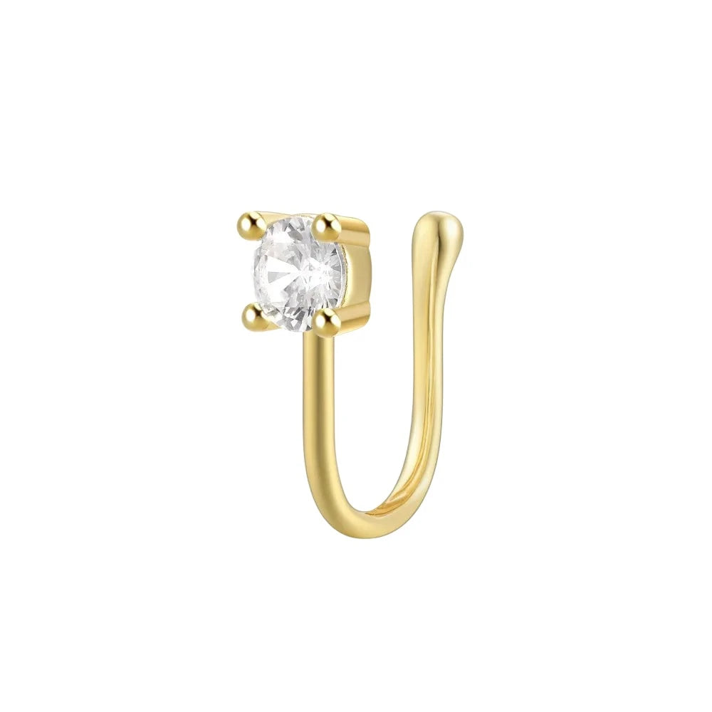 Clip-on 925 Sterling Silver Nose Pins