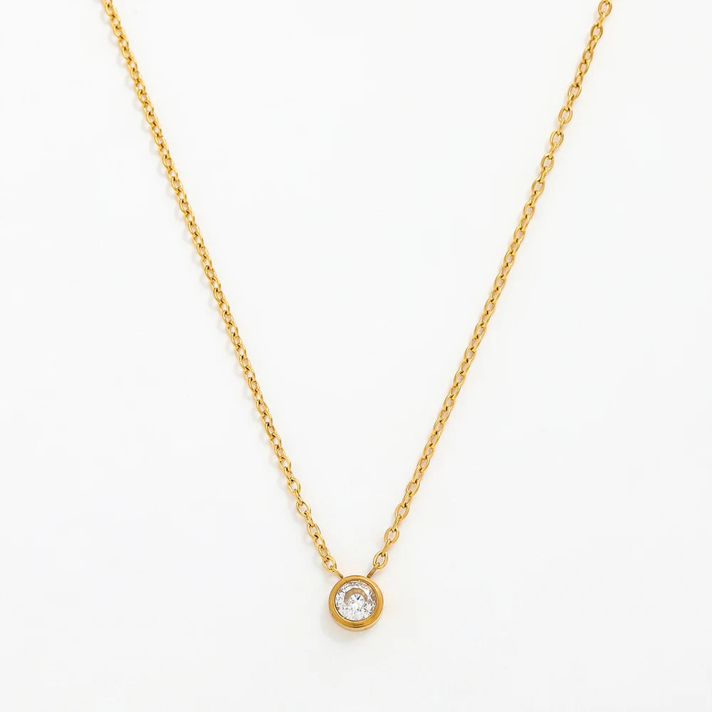 Dainty Zircon Pendant Necklace