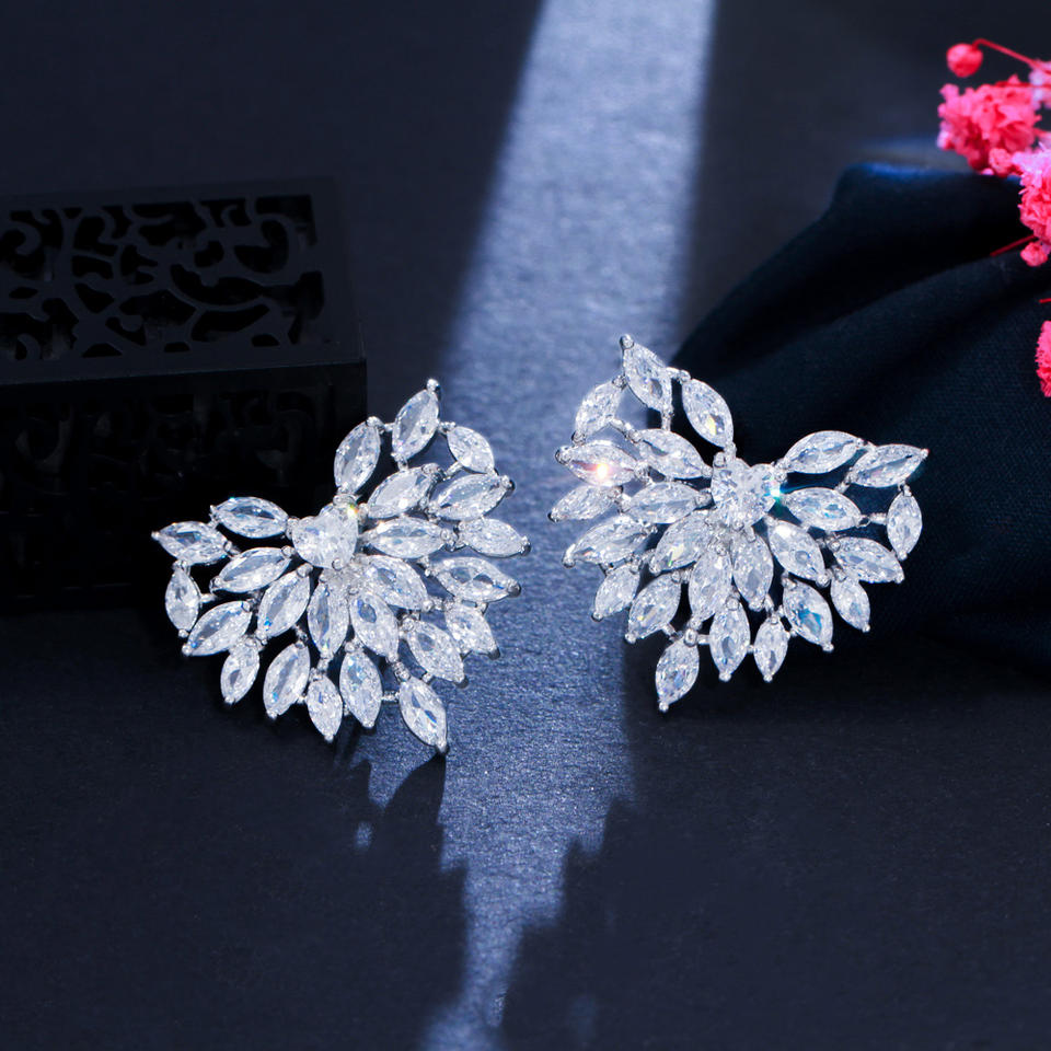 Big Heart Shaped Stud Earrings