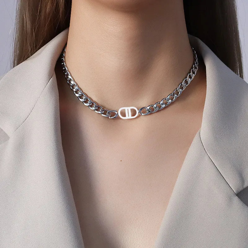 Cuban Curb Link Chain Necklace & Bracelet