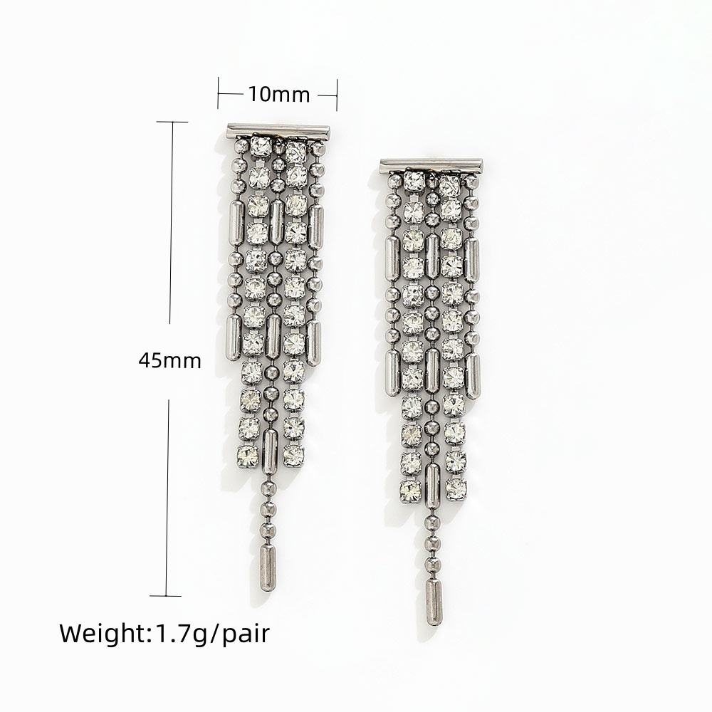 Bead Curtains Tassel Earrings | 18K Gold Plated
