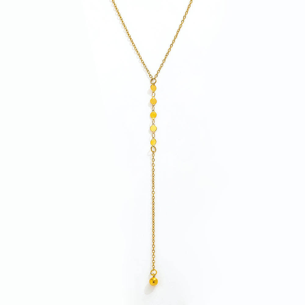 Y Tassel Pendant Necklace | 18K Gold Plated