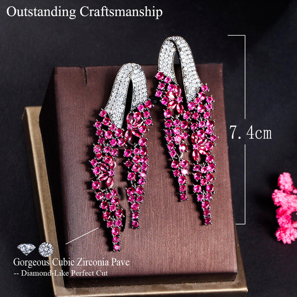Long Dangle Statement Earrings