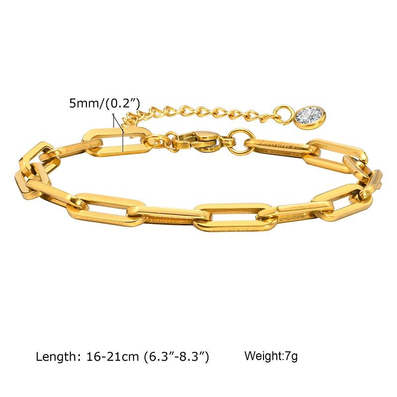 Paper Pin 18K Gold Plated Charm Bracelet