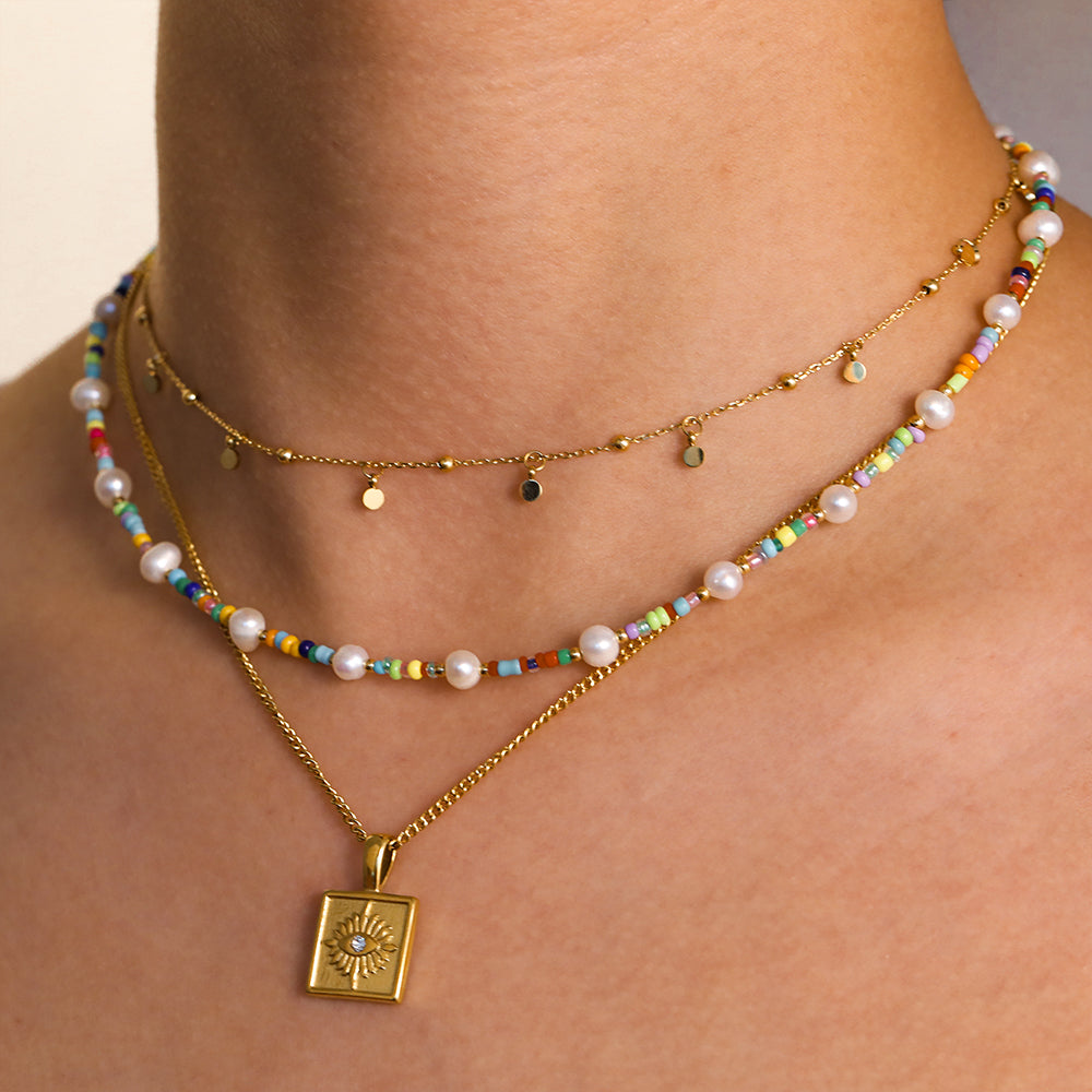 Dot Charm Necklace | 18K Gold Plated