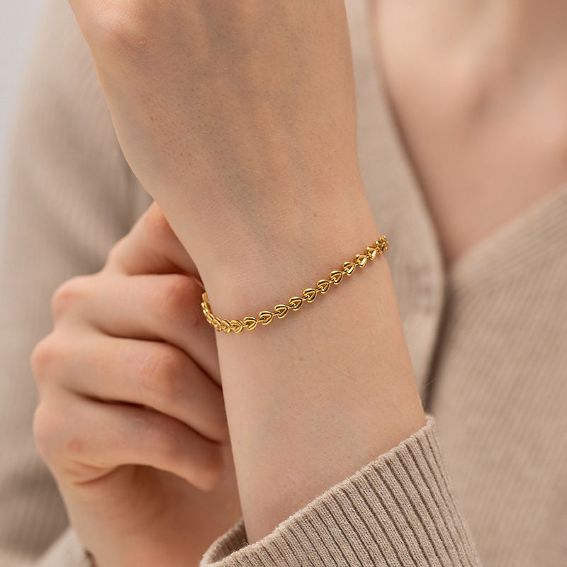 Heart Chain Adjustable Bracelet