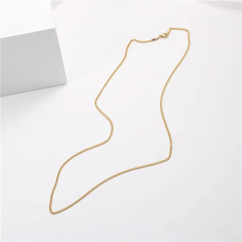 Link Chain 18K Gold Plated Long Necklace