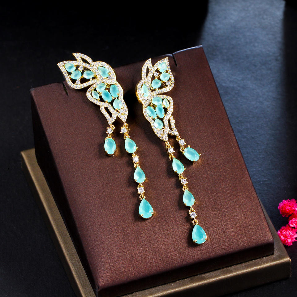 Butterfly Wing Tassel Earrings