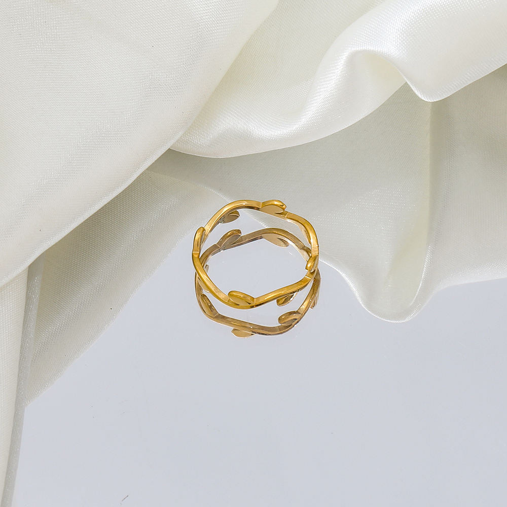 Leaf Design Ring | 18K Gold Plated