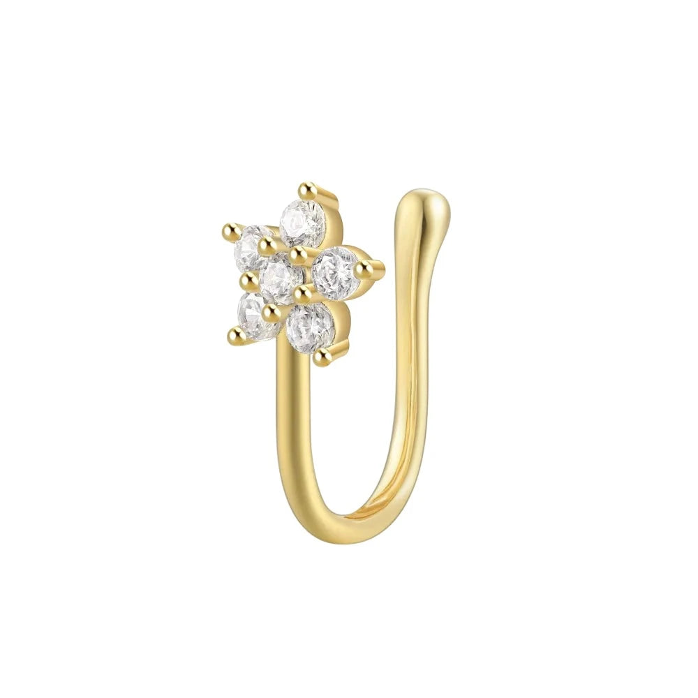Clip-on 925 Sterling Silver Nose Pins