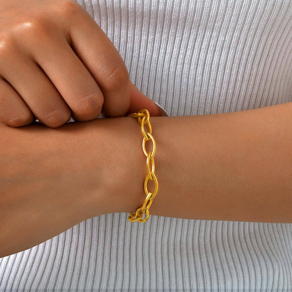 Marquise Chain Bracelet | 18K Gold Plated