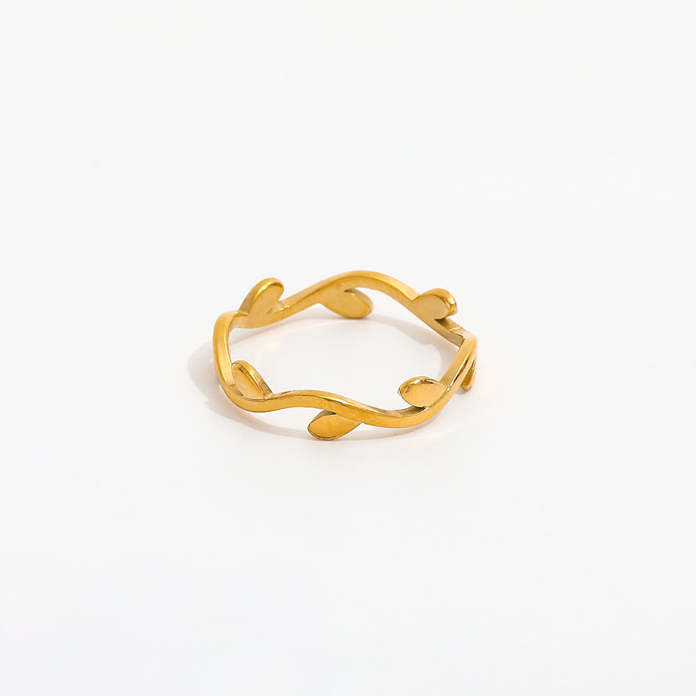 Leaf Design Ring | 18K Gold Plated