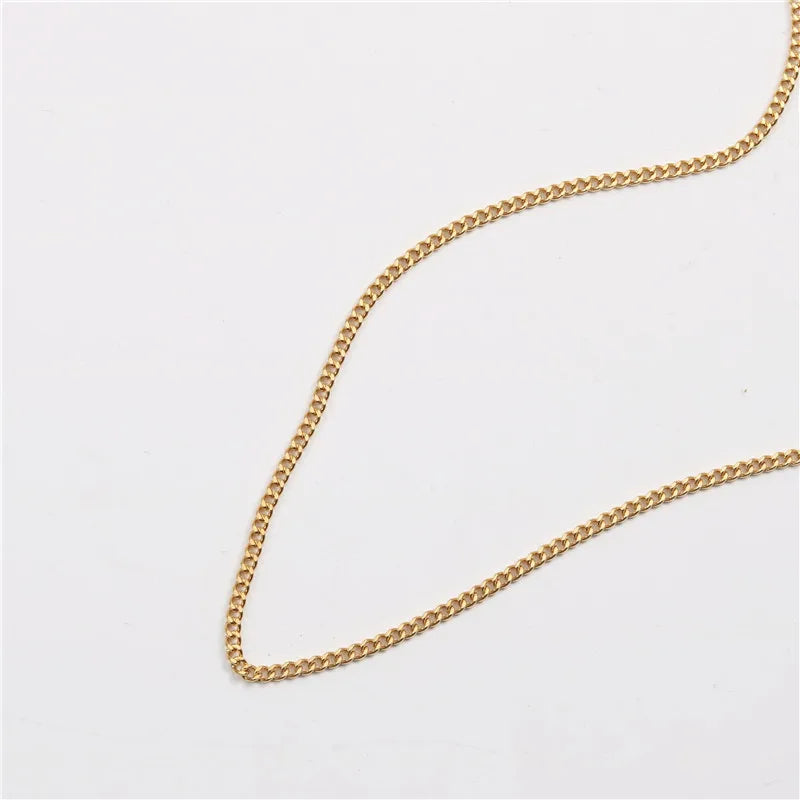 Link Chain 18K Gold Plated Long Necklace
