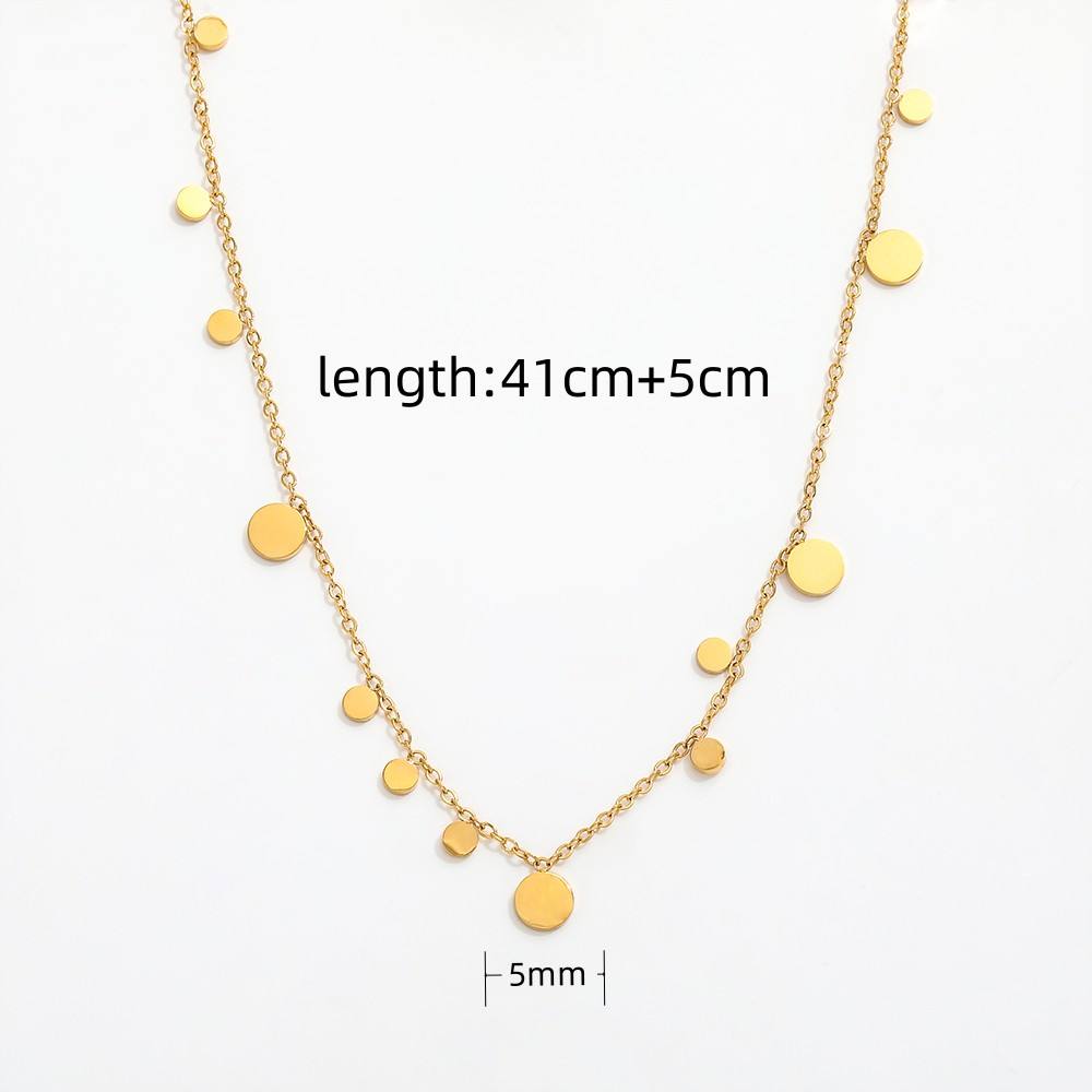 Dainty Circle Pendant Necklace | 18K Gold Plated