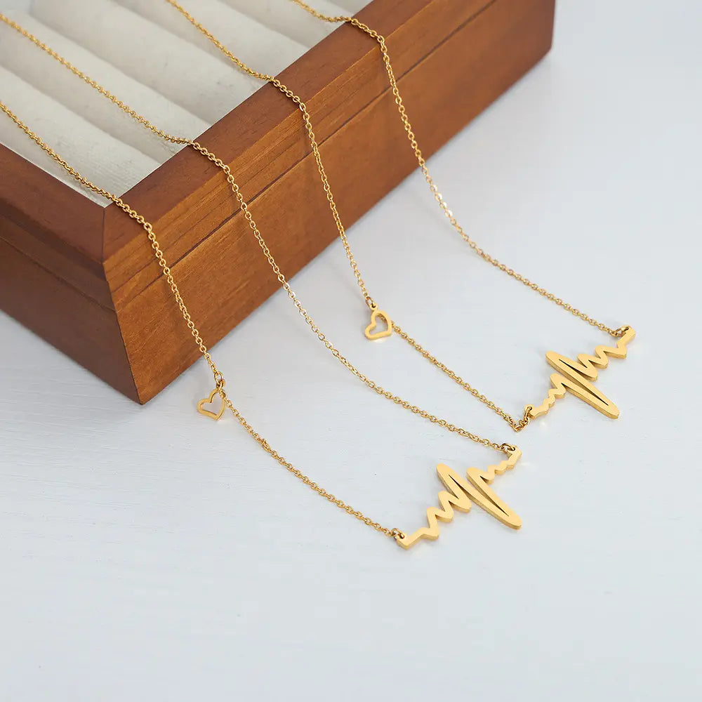 Lightning 18K Gold Plated Pendant Necklace