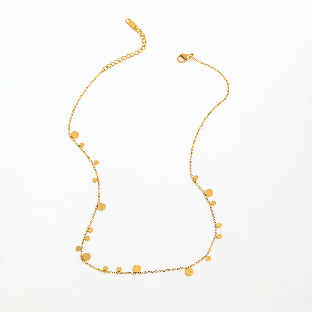 Dainty Circle Pendant Necklace | 18K Gold Plated