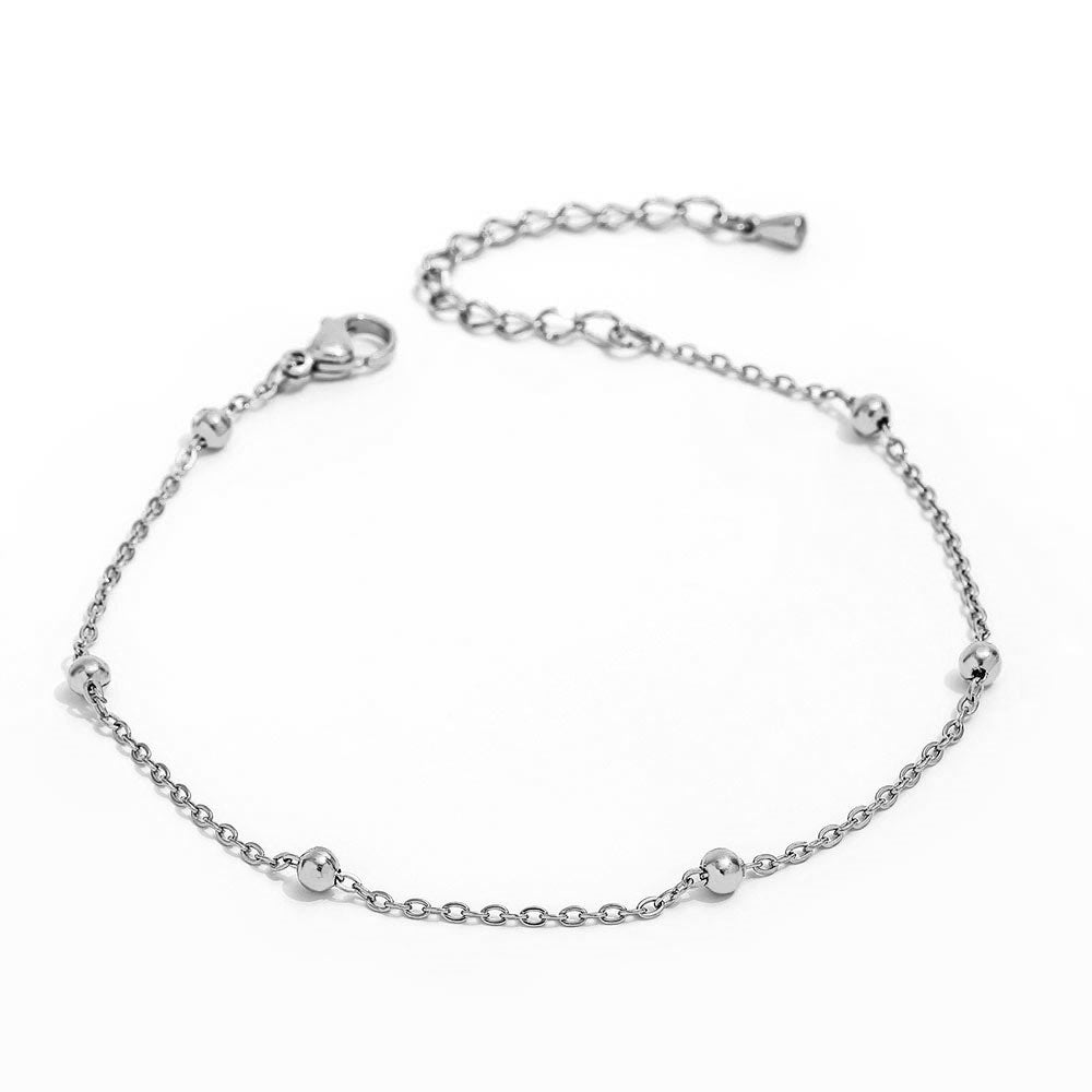 Simple Bead Anklet | 18K Gold Plated