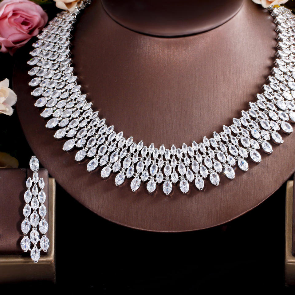 Paved Choker Bridal Jewellery Set