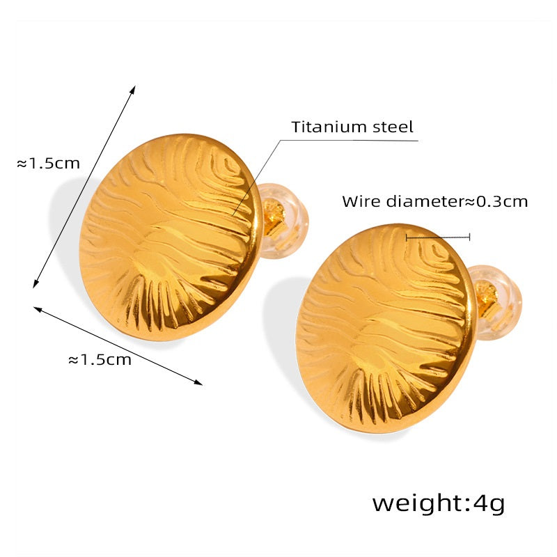 Chunky Stud Earrings | 18K Gold Plated
