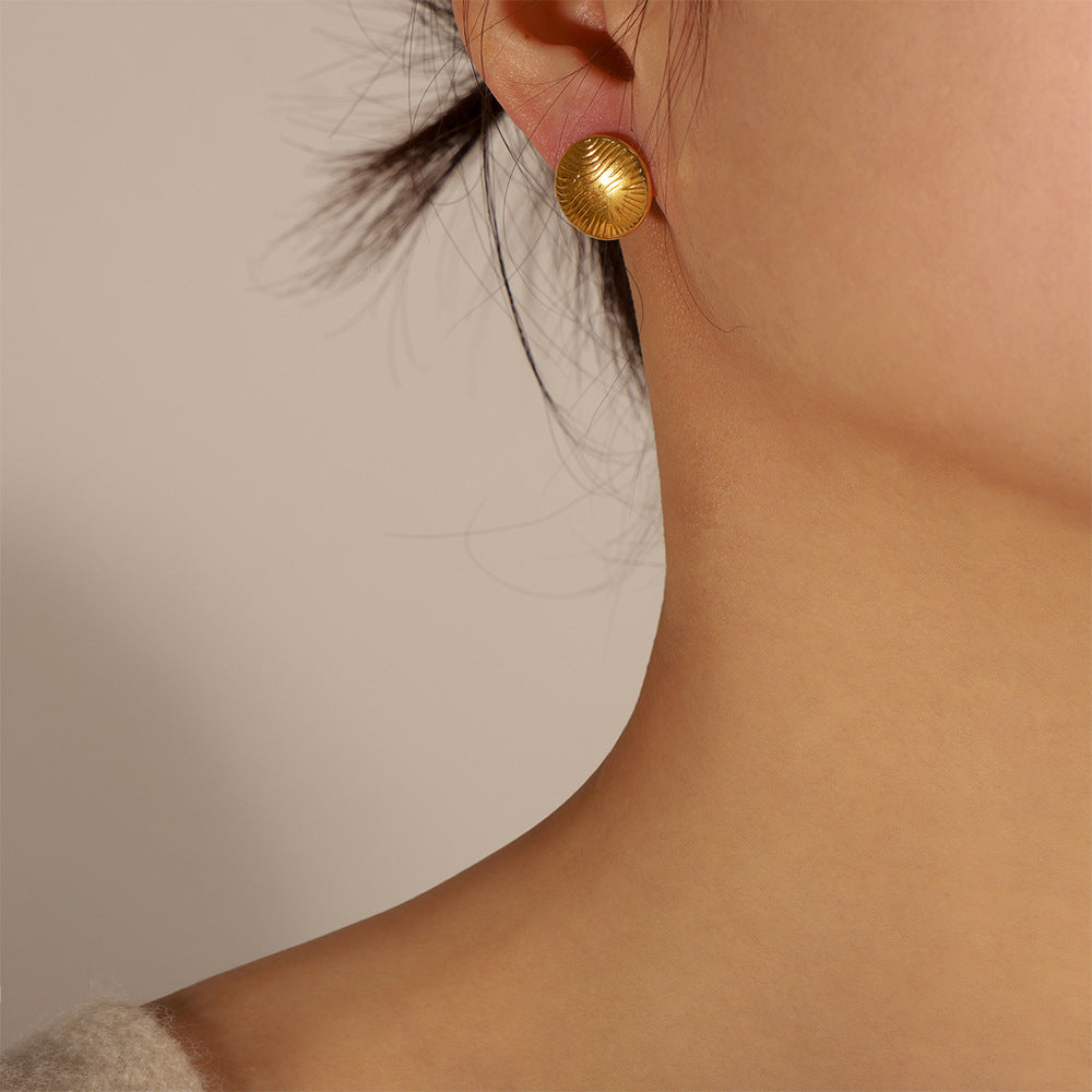 Chunky Stud Earrings | 18K Gold Plated