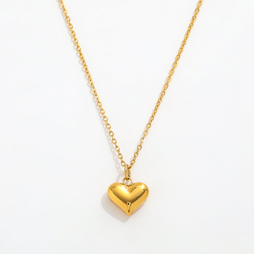Heart Pendant Necklace | 18K Gold Plated