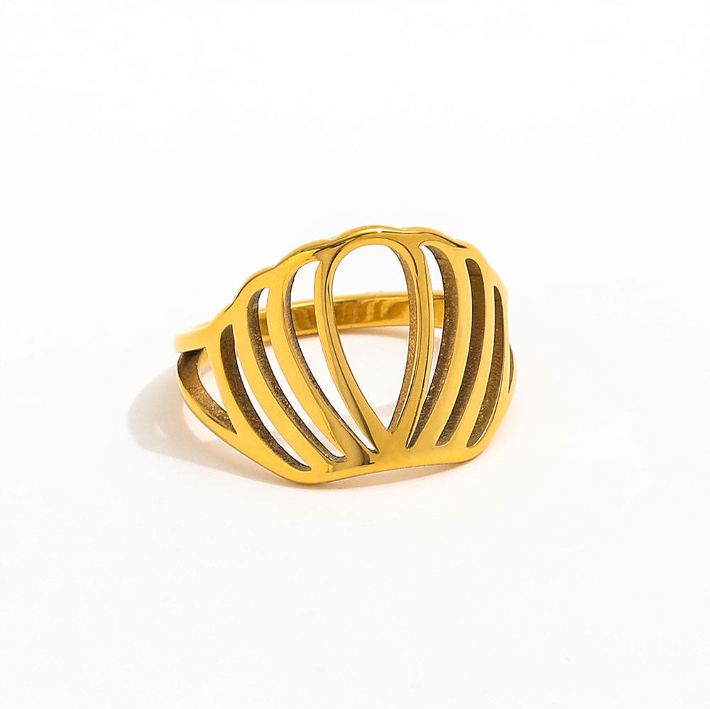 Crown Chunky Band Ring | 18K Gold Plated