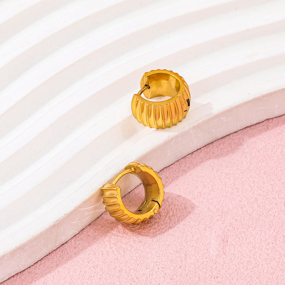 Chunky Huggie Earrings | 18K Gold Plated