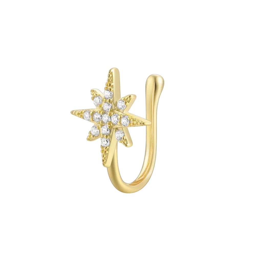 Clip-on 925 Sterling Silver Nose Pins