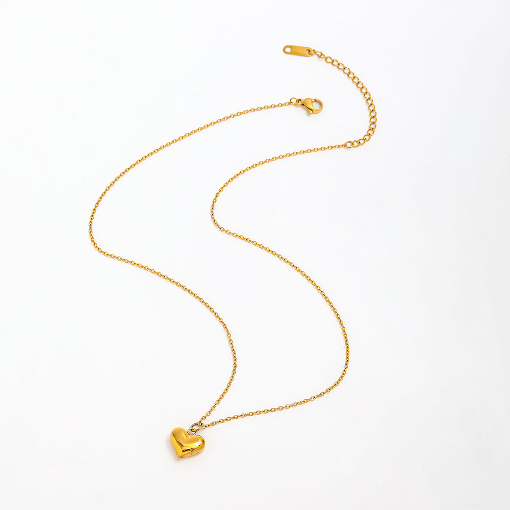 Heart Pendant Necklace | 18K Gold Plated